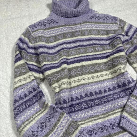 vintage purple winter turtle neck sweater - Picture 2 of 5
